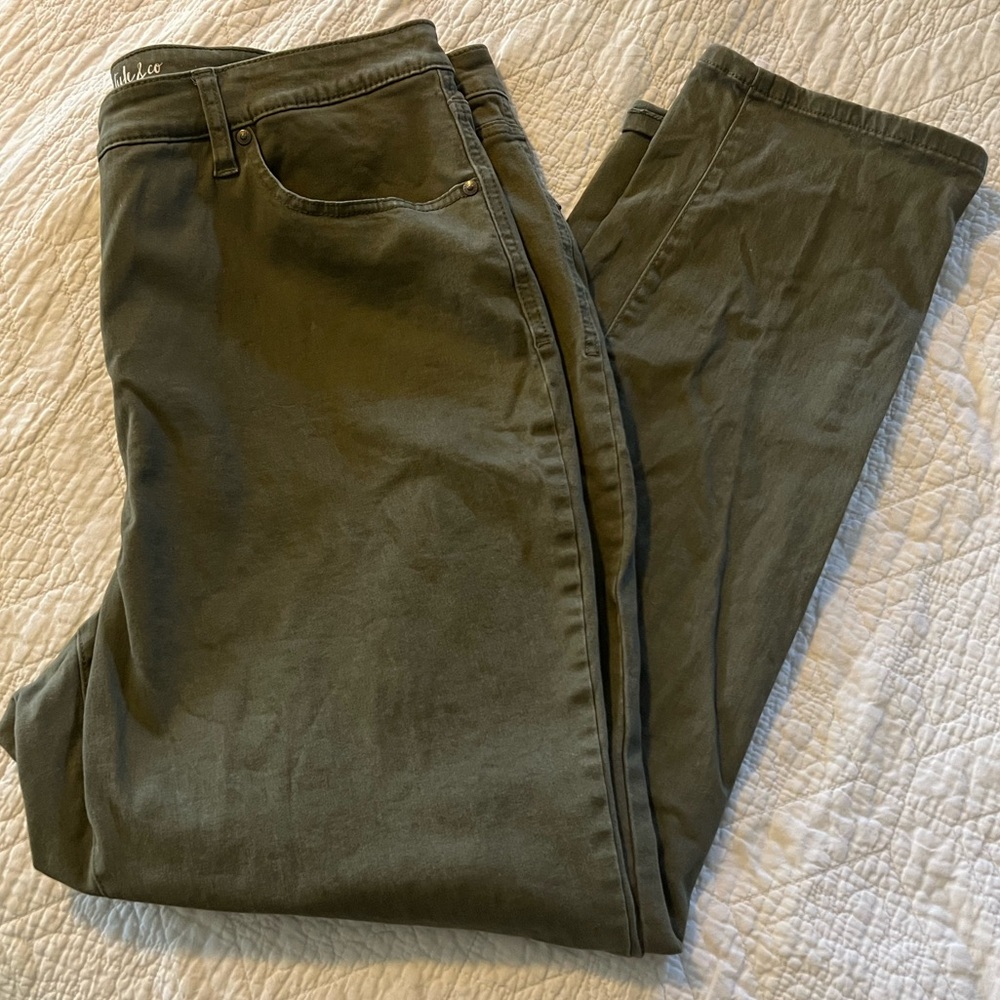 Olive Green Straight Leg Style & Co Casual Pants